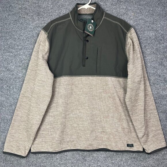 NEW G.H. Bass Co. Sweater Mens 2XLarge Pullover Snap Fleece Jacket - Picture 1 of 8